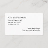 Massage-Visitenkarten Visitenkarte (Rückseite)