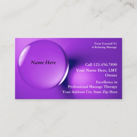 Massage-Visitenkarten Visitenkarte (Vorderseite)