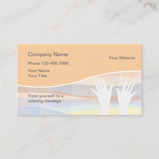 Massage-Visitenkarten Visitenkarte (Vorderseite)