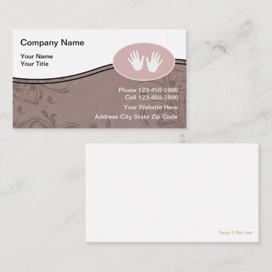 Massage-Visitenkarten Visitenkarte (Vorne/Hinten)