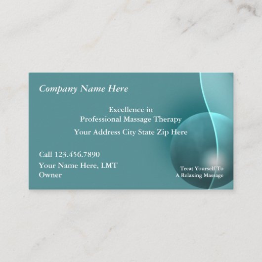Massage-Visitenkarten Visitenkarte (Vorderseite)