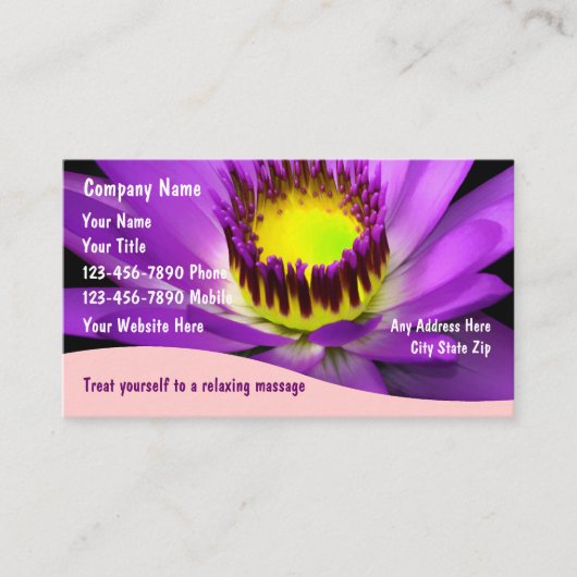 Massage-Visitenkarten Visitenkarte (Vorderseite)