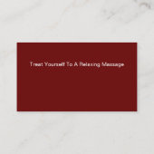 Massage-Visitenkarten Visitenkarte (Rückseite)