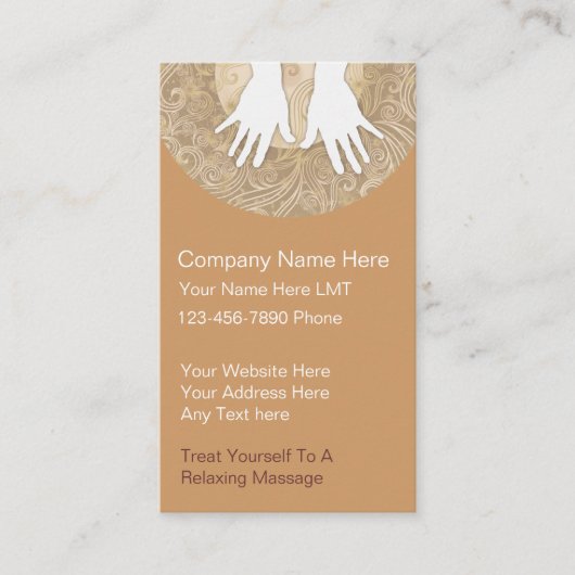 Massage-Visitenkarten Visitenkarte (Vorderseite)