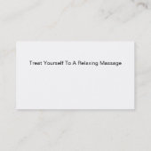 Massage-Visitenkarten Visitenkarte (Rückseite)