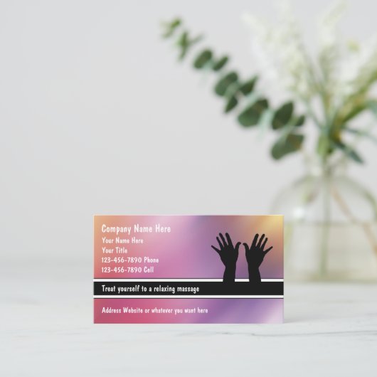 Massage-Visitenkarten Visitenkarte (Stehend Vorderseite)