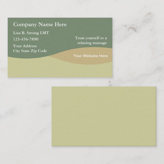 Massage-Visitenkarten Visitenkarte (Vorne/Hinten)