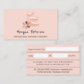 Massage Wellness-Center Wellness Beauty Rose Logo Terminkarte (Vorne/Hinten)
