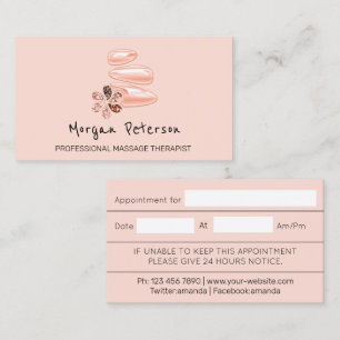 Massage Wellness-Center Wellness Beauty Rose Logo Terminkarte
