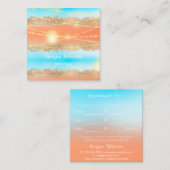 Massage Wellness-Center Wellness Blue Gold Lights Terminkarte (Vorne/Hinten)