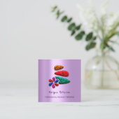 Massage Wellness-Center Wellness Blume Rose Logo L Terminkarte (Stehend Vorderseite)