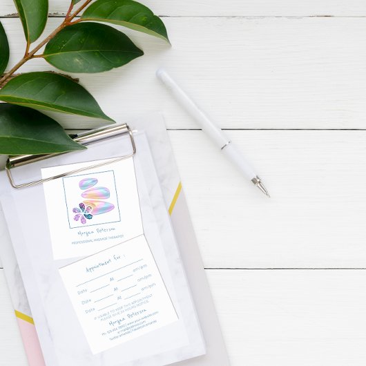 Massage Wellness-Center Wellness Blume Stone Blue  Terminkarte