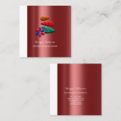 Massage Wellness-Center Wellness Blumengestone Log Terminkarte (Vorne/Hinten)