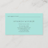 Massage Wellness-Center Wellness Custom Lotus Minz Terminkarte (Rückseite)