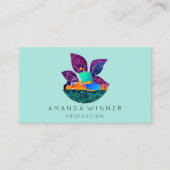 Massage Wellness-Center Wellness Custom Lotus Minz Terminkarte (Vorderseite)