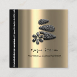 Massage Wellness-Center Wellness Floral Stone Logo Terminkarte