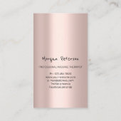 Massage Wellness-Center Wellness Floral Stone Logo Terminkarte (Rückseite)