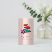 Massage Wellness-Center Wellness Floral Stone Logo Terminkarte (Stehend Vorderseite)
