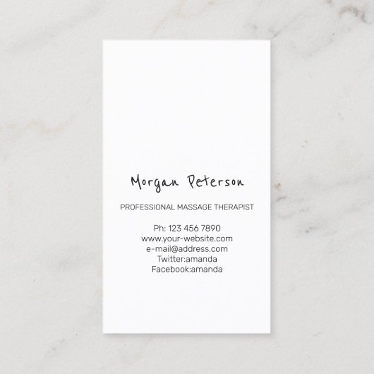 Massage Wellness-Center Wellness Floral Stone Logo Terminkarte (Rückseite)