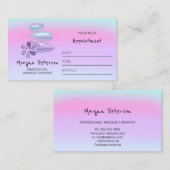 Massage Wellness-Center Wellness Holographic Logo  Terminkarte (Vorne/Hinten)