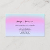 Massage Wellness-Center Wellness Holographic Logo  Terminkarte (Rückseite)