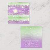 Massage Wellness-Center Wellness Lila Goldene Lich Terminkarte (Vorne/Hinten)