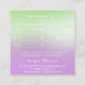 Massage Wellness-Center Wellness Lila Goldene Lich Terminkarte (Rückseite)