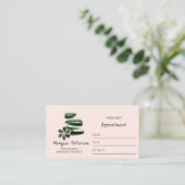 Massage Wellness-Center Wellness-Logo Blume Rose G Terminkarte (Stehend Vorderseite)