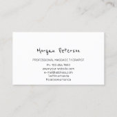 Massage Wellness-Center Wellness Logos Blume Stone Terminkarte (Rückseite)