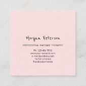 Massage Wellness-Center Wellness Pink Logo Platz Terminkarte (Rückseite)