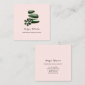 Massage Wellness-Center Wellness Rose Green Stone Terminkarte (Vorne/Hinten)