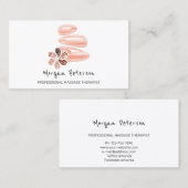 Massage Wellness-Center Wellness Rose Logo Minimal Terminkarte (Vorne/Hinten)