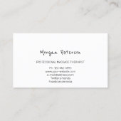 Massage Wellness-Center Wellness Rose Logo Minimal Terminkarte (Rückseite)