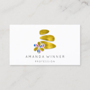 Massage Wellness-Center Wellness Stone Logo Gold H Terminkarte