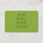 Massage Zen Stones Spa Wellness tranquility green Visitenkarte (Rückseite)