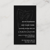 Massage zur Herstellung einer schwarzen Körperskul Visitenkarte (Rückseite)