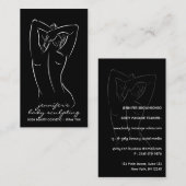 Massage zur Herstellung einer schwarzen Körperskul Visitenkarte (Vorne/Hinten)