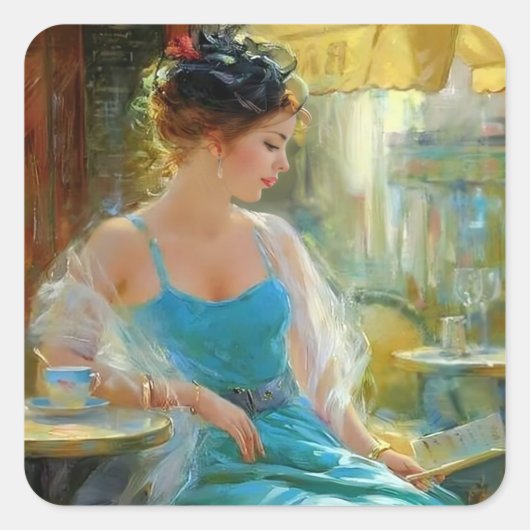 Massageaufkleber Quadratischer Aufkleber (Vorderseite)