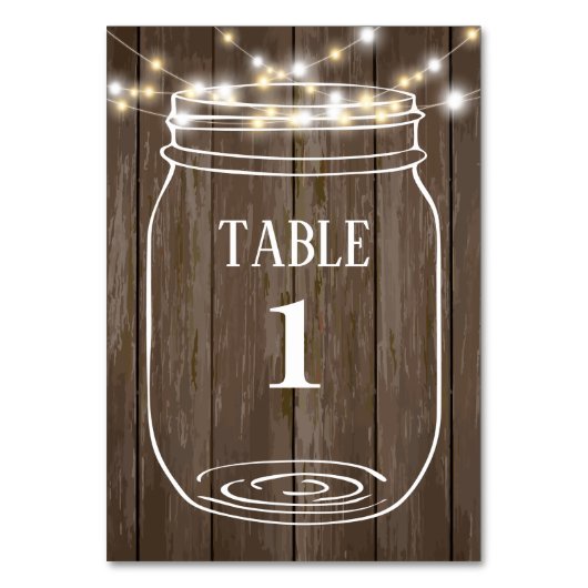 Massagebar, rustikal, Tischkarte Tischnummer (Vorderseite)