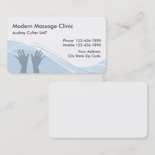 Massagedienste Moderne Businesskarten Visitenkarte (Vorne/Hinten)