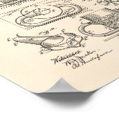 Massagegerät 1900 Patent Art Old Peper Poster (Ecke)