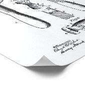 Massagegerät 1902 Weißbuch zum Thema "Patent Art" Poster (Ecke)