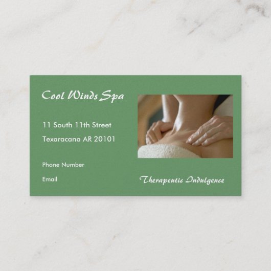 MassageHände Foto Terminkarte (Vorderseite)