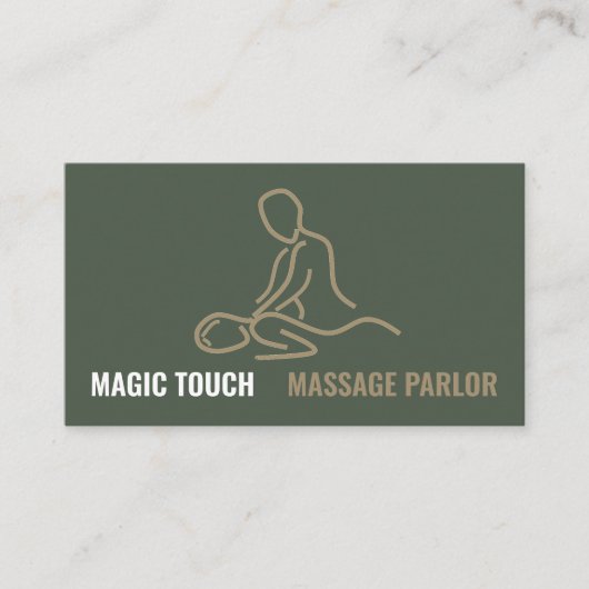 Massagelogo, Massage Therapist Business Card Visitenkarte (Vorderseite)