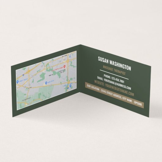 Massagelogo, Massagetherapeut, Loyalität des Saale Visitenkarten (Innenseite)