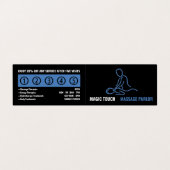 Massagelogo, Massagetherapeut, Loyalität des Saale Visitenkarten (Außenseite Aufgefaltet)