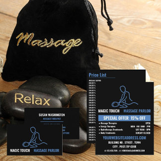 Massagelogo, Massagetherapeut Visitenkarte