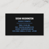 Massagelogo, Massagetherapeut Visitenkarte (Rückseite)