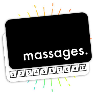 Massagen. Treue-Lochkarte Treuekarte