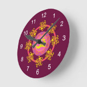Massageräume - Om Mandala Runde Wanduhr (Winkel)